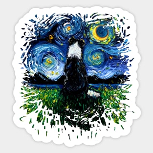 Border Collie Night 3 (splash version) Sticker